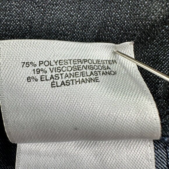 Jones Studio Separates Classic Fit Pants Women's Size 16W Charcoal Poly Elastic - Picture 10 of 13